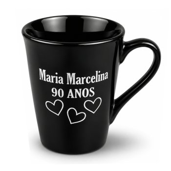 Caneca Tulipa 220 ml Preta